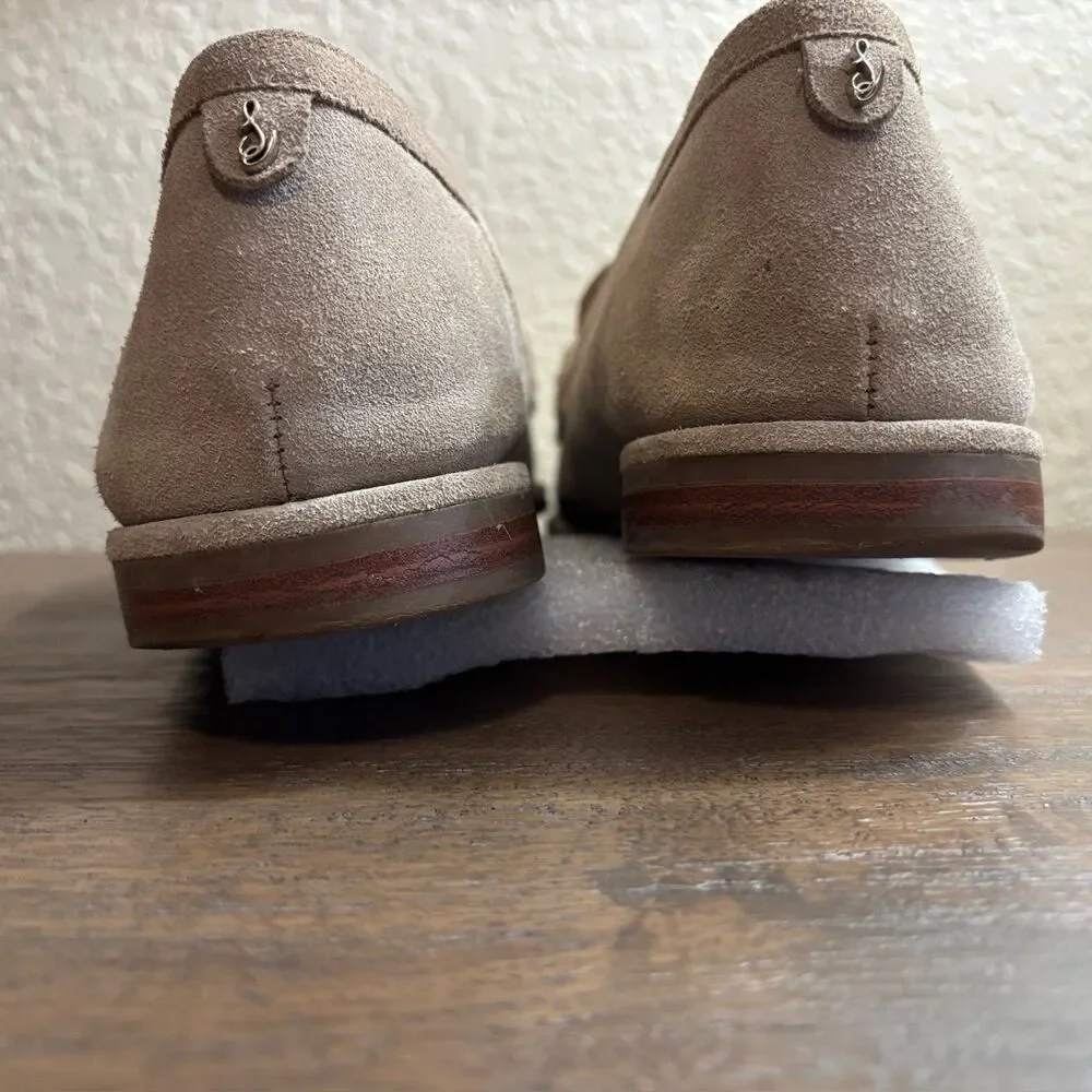 Sam Edelman Beatrice Suede Penny Loafers Warm Sand Beige Women's 11M Preppy - Picture 6 of 7